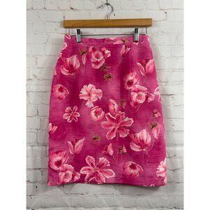 Sheri Martin NY Skirt Womens Size 6 Pink Floral Vintage